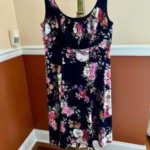 Navy Floral Dress